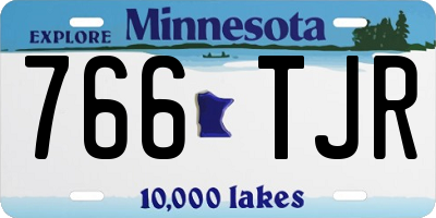 MN license plate 766TJR