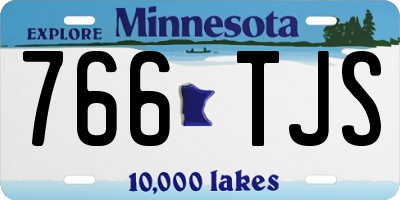MN license plate 766TJS
