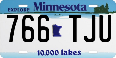MN license plate 766TJU