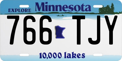 MN license plate 766TJY