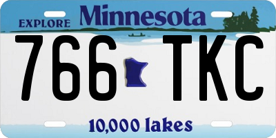 MN license plate 766TKC