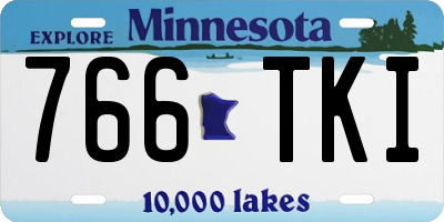 MN license plate 766TKI