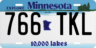 MN license plate 766TKL