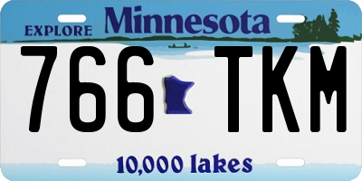 MN license plate 766TKM