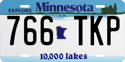 MN license plate 766TKP