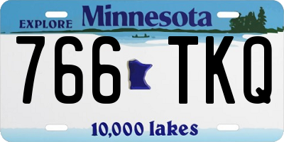 MN license plate 766TKQ