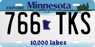 MN license plate 766TKS