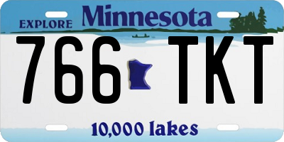 MN license plate 766TKT