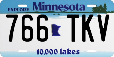 MN license plate 766TKV
