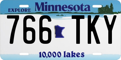 MN license plate 766TKY