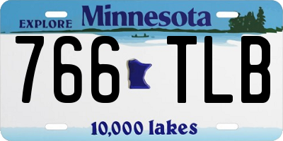MN license plate 766TLB