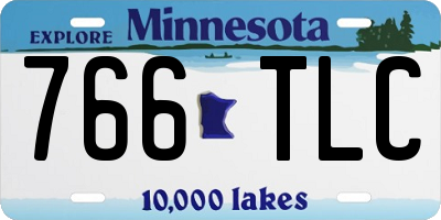 MN license plate 766TLC