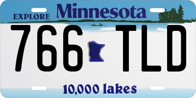 MN license plate 766TLD