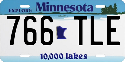 MN license plate 766TLE