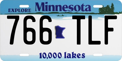 MN license plate 766TLF