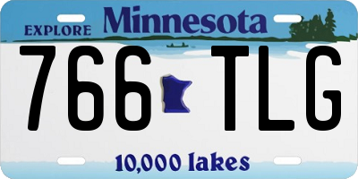MN license plate 766TLG
