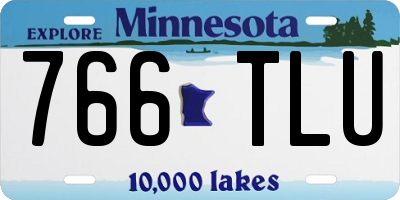 MN license plate 766TLU