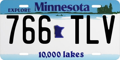 MN license plate 766TLV