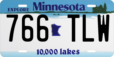 MN license plate 766TLW