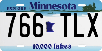 MN license plate 766TLX