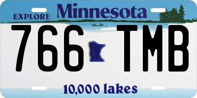 MN license plate 766TMB