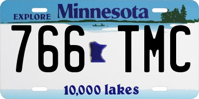 MN license plate 766TMC