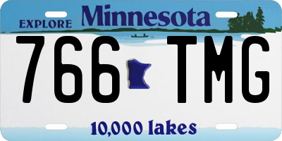 MN license plate 766TMG