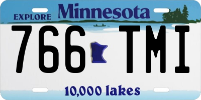 MN license plate 766TMI
