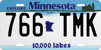 MN license plate 766TMK