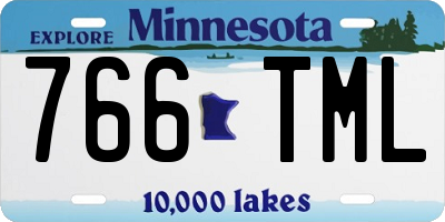 MN license plate 766TML