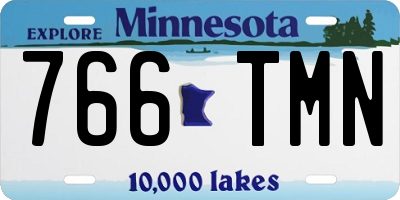 MN license plate 766TMN