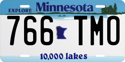 MN license plate 766TMO