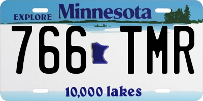 MN license plate 766TMR