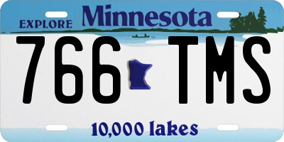 MN license plate 766TMS