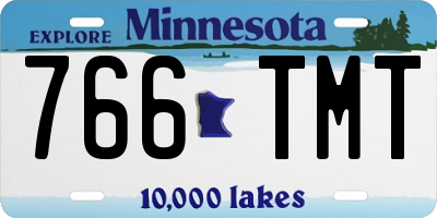 MN license plate 766TMT