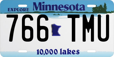 MN license plate 766TMU
