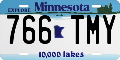MN license plate 766TMY