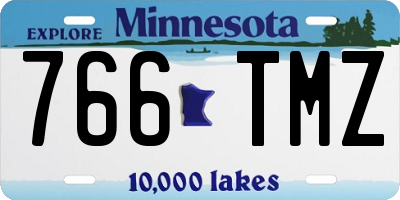 MN license plate 766TMZ