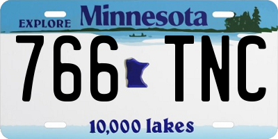 MN license plate 766TNC