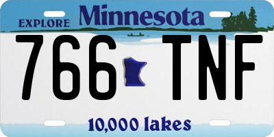 MN license plate 766TNF