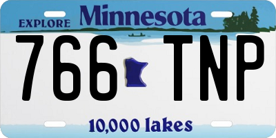 MN license plate 766TNP