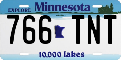MN license plate 766TNT