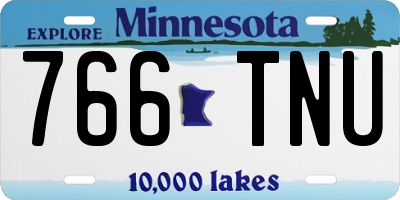 MN license plate 766TNU