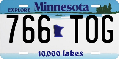 MN license plate 766TOG