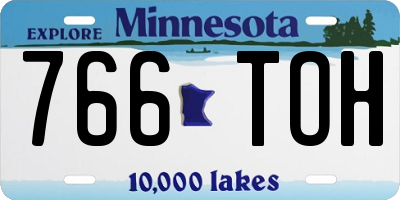 MN license plate 766TOH