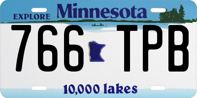 MN license plate 766TPB