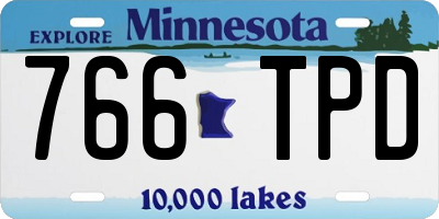 MN license plate 766TPD