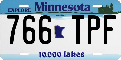MN license plate 766TPF