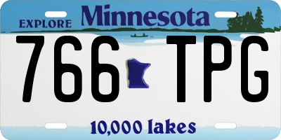 MN license plate 766TPG