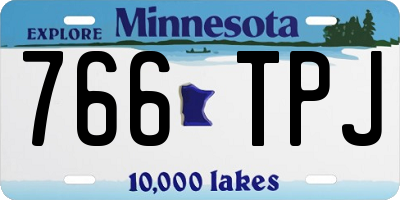 MN license plate 766TPJ